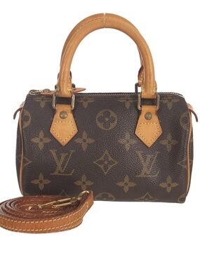 ♥️Louis Vuitton Speedy Mini Brown Monogram Leather Shoulder Bag♥️